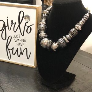 NWT Bold Elements Silver Tone Necklace!